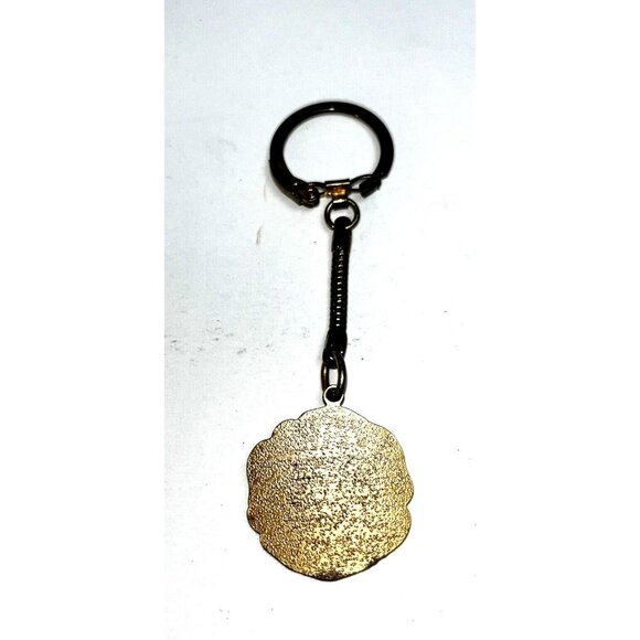 Masonic Vintage Brass 3D Raised Altar Freemason Key Chain 1970s Masons Ring A474 - Picture 2 of 8